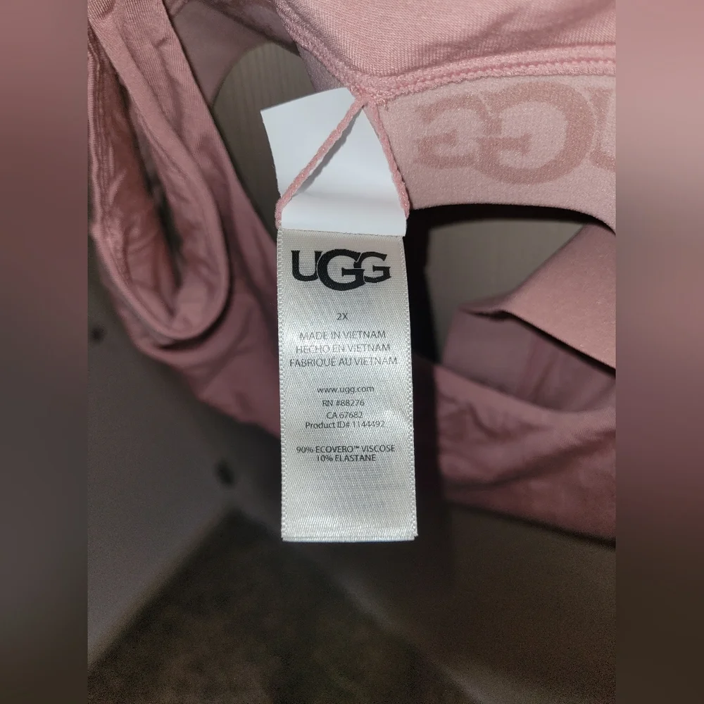Ugg Salmon Pink Buttery Soft Bralette Cozy Loungewear Womens Size 2X NWT - Picture 4 of 4